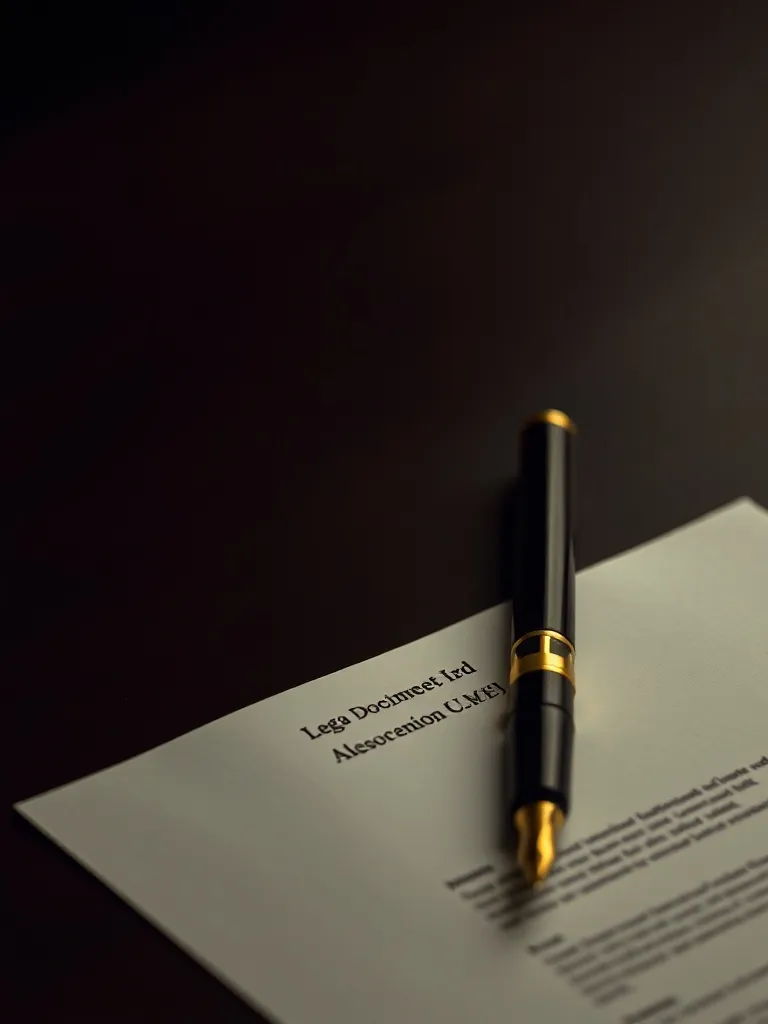 A very minimalist dark brown and gold still life of a legal